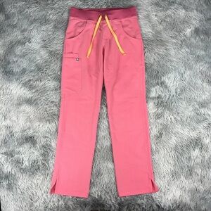 Figs Pink Straight Leg Scrub bottoms in size XS